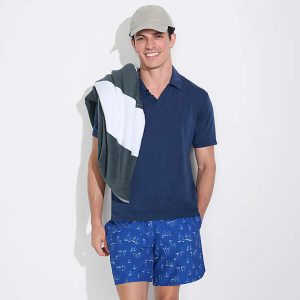 Men's SunShade UPF 50 Short Sleeve Johnny Collar Polo Rash Guard Shirt