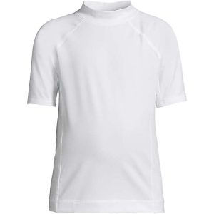 Boys Short Sleeve Crew Neck Swim UPF 50 Rash Guard