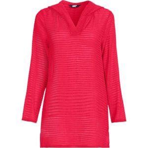 Women's Rayon Rib Hooded Mini Cover-up Dress
