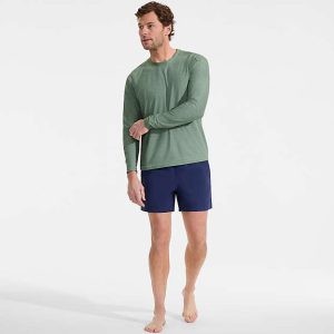 Men's SunShade UPF 50 Long Sleeve Swim Tee Cooling Rash Guard