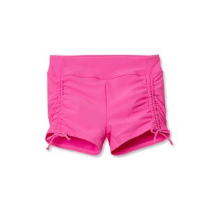 Girls Chlorine Resistant Ruched Swim Boyshort