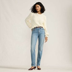Women's High Rise Straight Leg Jeans