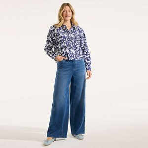Women's Starfish Denim High Rise Wide Leg Jeans