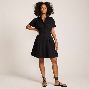 Women's Cambric Above the Knee Shirt Dress