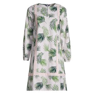 Women's Cotton Poplin Split Neck Dress