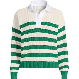Women's Drifter Rugby with Woven Collar Sweater