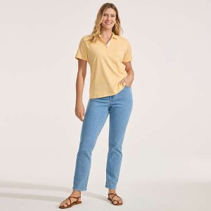 Women's Mid Rise Straight Leg Jeans