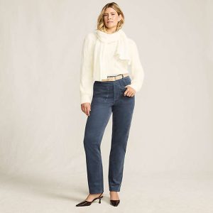 Women's Corduroy High Rise Rail Straight Leg Pants