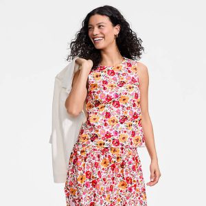 Women's Poplin Sleeveless Shell