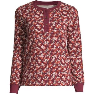 Women's Waffle Henley Sleep Shirt