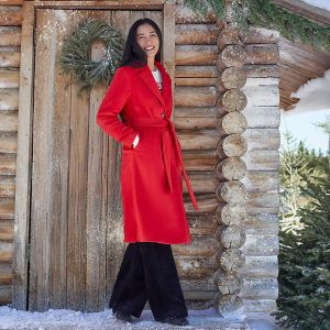 Women's Wool Wrap Long Coat