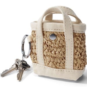 Micro Raffia Tote Charm