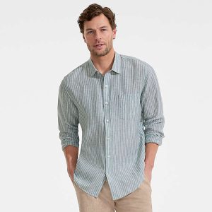 Men's Long Sleeve Linen Shirt