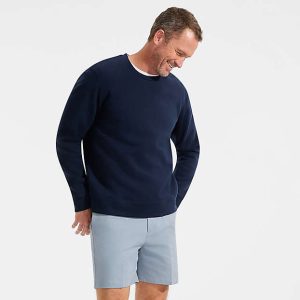 Men's No Iron 6" Comfort Waist Plain Front Chino Short