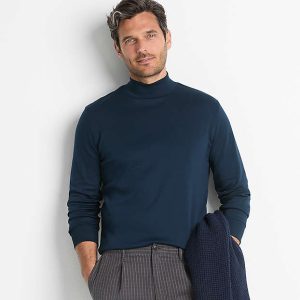 Men's Cotton Supima Mock Turtleneck
