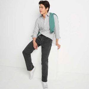 Men's Stretch Traditional Fit Jean Washed Black