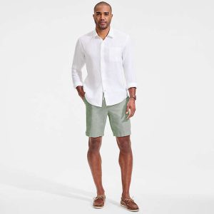 Men's 9" Classic Fit Linen Blend Deck Short