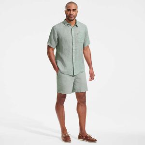 Men's 7" Classic Fit Linen Blend Deck Short