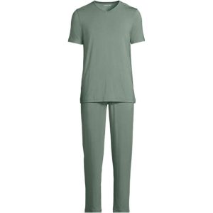 Men's Short Sleeve Cooling Knit V-Neck Pajama Set