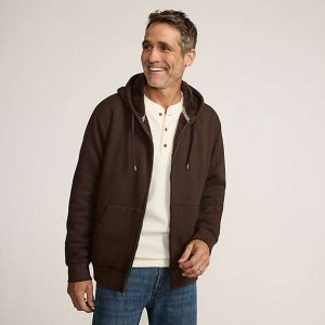 Men's Serious Sweats Full Zip Sherpa Fleece Hoodie