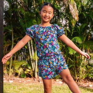 Girls Shirred Puff Blouse