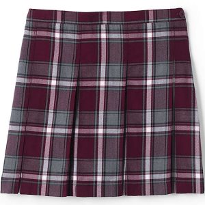 Girls Plaid Box Pleat Skirt Top of the Knee