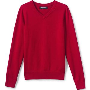 Boys Cotton Modal Fine Gauge V-neck Sweater
