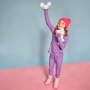 Girls Thermal Base Layer Long Underwear Thermaskin Crew Neck Shirt