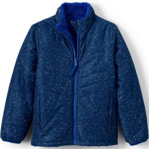 Girls Reversible Fleece Puffer Jacket