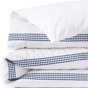 400 Thread Count Premium Supima Cotton No Iron Sateen Embroidered Duvet Bed Cover