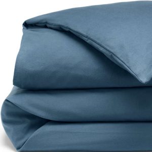 Comfy Super Soft Cotton Flannel Duvet Bed Cover and Sham - 5oz