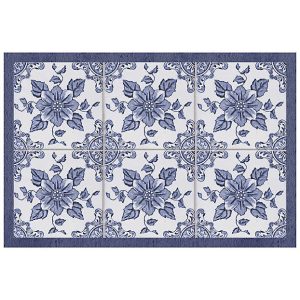 Matterly Skid Resistant Floral Floor Mat