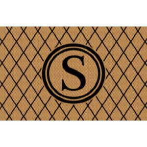 Matterly Neighburly Monogrammed Doormat Argyle