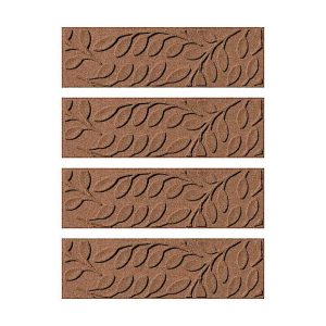 Matterly 8.5" x 30" Brittany Leaf Waterhog® Stair Treads - Set of 4