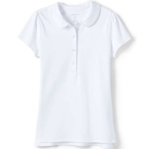 School Uniform Girls Short Sleeve Peter Pan Collar Polo Shirt